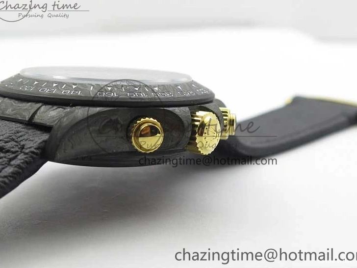 0210 Daytona DIW Carbon OMF Best Edition Carbon Dial on Black Leather Strap A Bright 2836